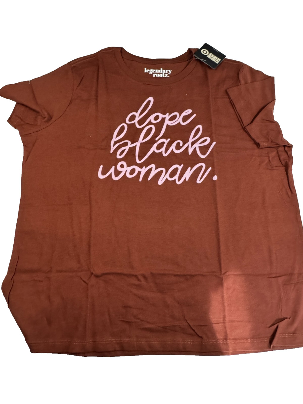 Legendary Rootz Black History Month Women's T-Shirt 1X Brown Pullover